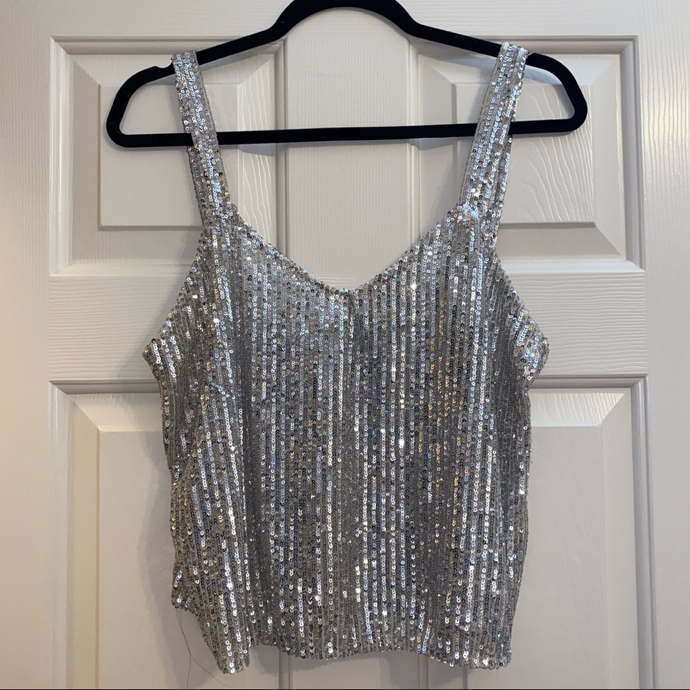 Zara Sequin top